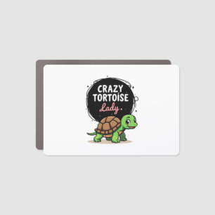 Crazy Tortoise Lady Tortoises Mom Women Turtle (2) Car Magnet
