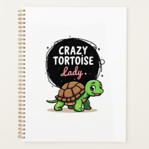 Crazy Tortoise Lady Tortoises Mom Women Turtle (2) Planner