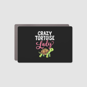 Crazy Tortoise Lady Tortoises Mom Women Turtle (3) Car Magnet
