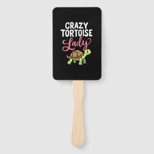 Crazy Tortoise Lady Tortoises Mom Women Turtle (3) Hand Fan