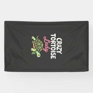 Crazy Tortoise Lady Tortoises Mom Women Turtle (4) Banner