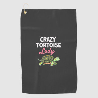 Crazy Tortoise Lady Tortoises Mom Women Turtle (4) Golf Towel