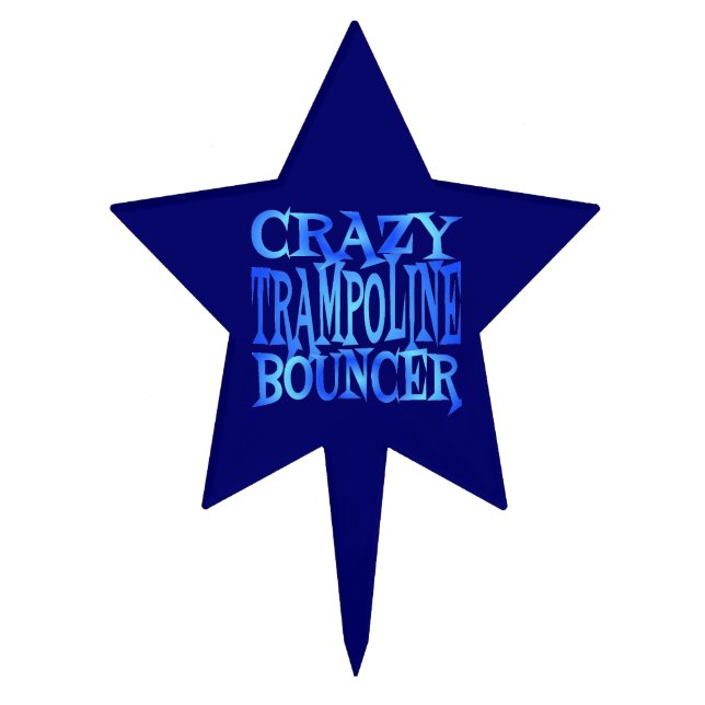 Crazy Trampoline Bouncer Cake Topper (Front)