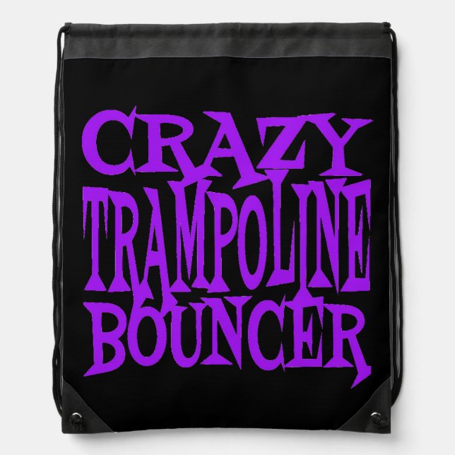 Crazy Trampoline Bouncer in Purple Drawstring Bag (Front)
