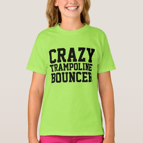 CRAZY TRAMPOLINE BOUNCER Kids T_shirts