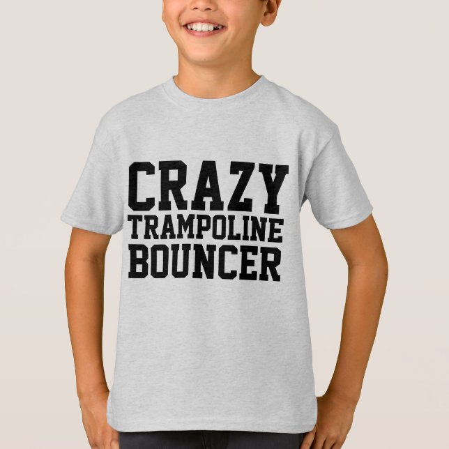 CRAZY TRAMPOLINE BOUNCER Kids T-shirts (Front)
