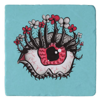 Crazy Trippy Eye Weird Whimsigoth Trivet