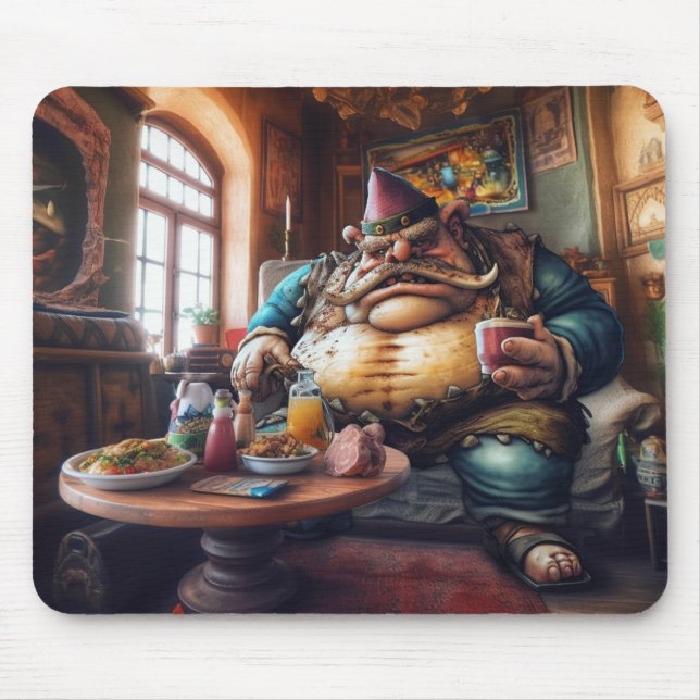 Crazy Troll Man Mouse Pad (Front)
