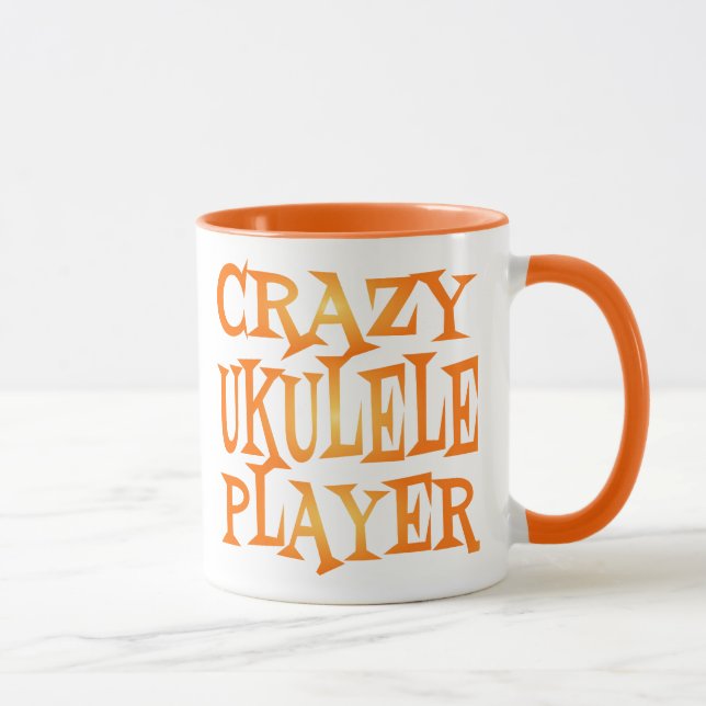 Crazy Ukulele Player Mug (Right)
