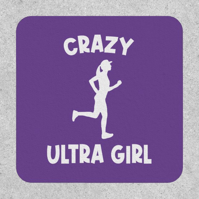 Crazy Ultra Running Girl Patch (Front)