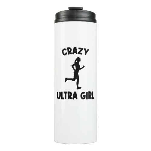 Crazy Ultra Running Girl Thermal Tumbler