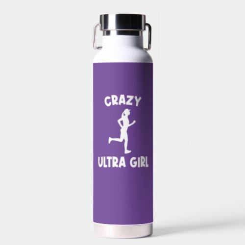 Crazy Ultra Running Girl Water Bottle