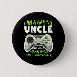 Crazy Uncle Funny Uncle Gaming Video Game Lover Fu Button