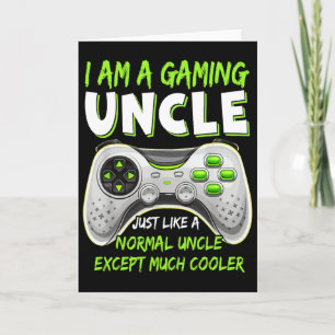 Crazy Uncle Funny Uncle Gaming Video Game Lover Fu Card
