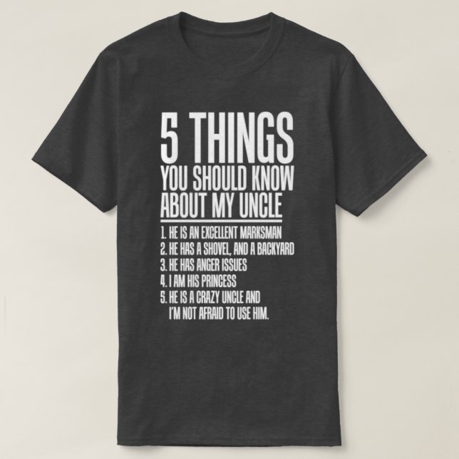 Crazy Uncle  T-Shirt (Design Front)