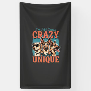 Crazy Unique Dog Lover Banner