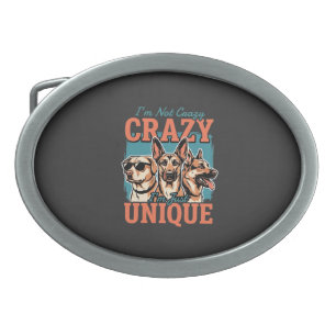Crazy Unique Dog Lover Belt Buckle