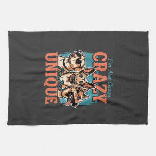 Crazy Unique Dog Lover Kitchen Towel