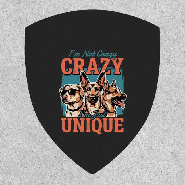 Crazy Unique Dog Lover Patch (Front)