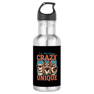Crazy Unique Dog Lover Stainless Steel Water Bottle