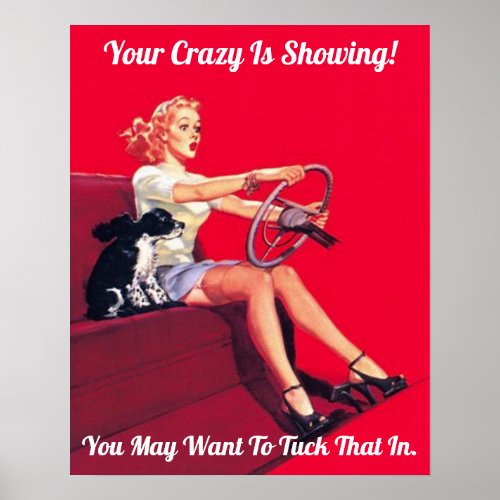 Crazy Vintage Pin_Up Poster