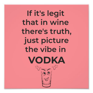 crazy vodka photo print