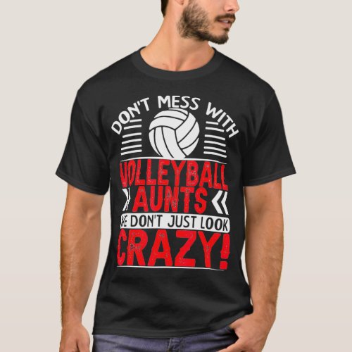 Crazy Volleyball Aunt We Dont Just Look Crazy T_Shirt