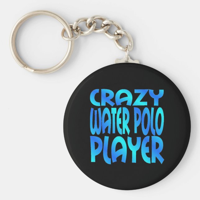 Crazy Water Polo Player Keychain (Front)