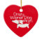 Crazy Wiener Dog Mom Christmas Tree Ornament Doxie