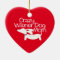 Crazy Wiener Dog Mom Christmas Tree Ornament Doxie