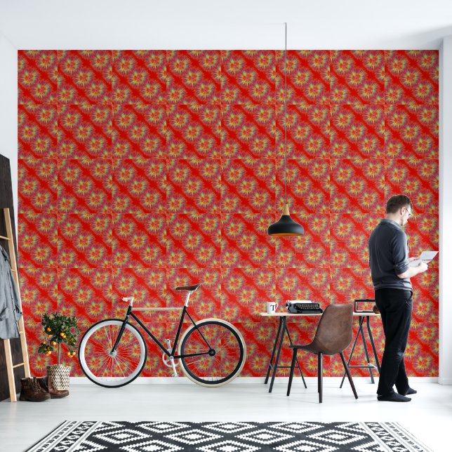 Crazy Wild Wildflower 1 Fleece Blanket Wallpaper (Living Room)