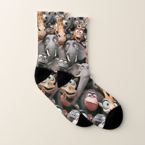 Crazy Wildlife Group  Socks