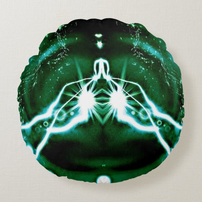 CRAZY WISDOM GURU MEDITATION ROUND PILLOW (Front)