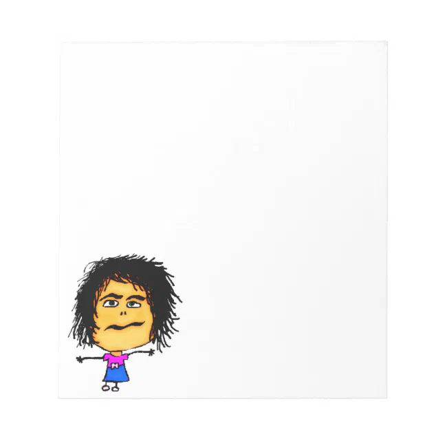 Crazy Woman Cartoon Notepad Zazzle