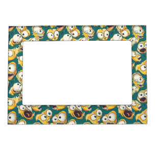 Crazy Yellow Monster Teal Halloween Magnetic Frame