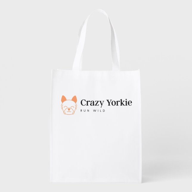 Crazy Yorkie Environmentally Friendly Shopping Bag (Back)