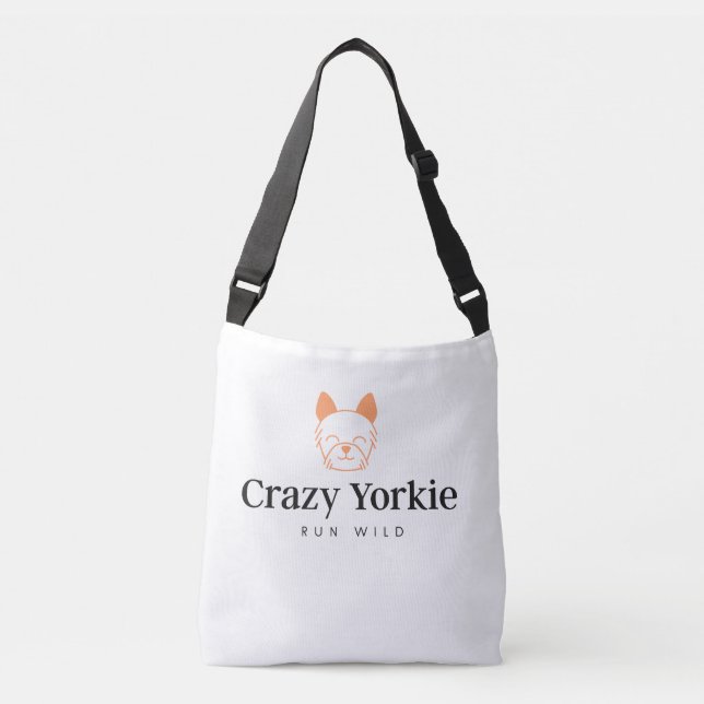 Crazy Yorkie Premium Canvas Bag (Front)