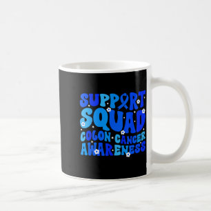 Crc colon cancer awareness support squad blue coffee mug