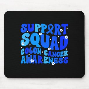 Crc colon cancer awareness support squad blue mouse pad
