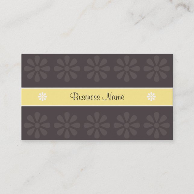 CRE8TIVE DESIGN 04 GREY YELLOW BUSINESS CARD (Front)