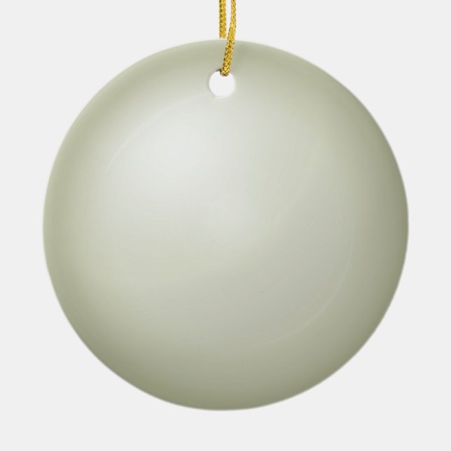 Cream 3d Sphere Effect Ornament (Front)