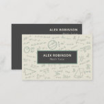 Cream Algebra Math Tutor business card<br><div class="desc">A simple modern design featuring some math formulas written in sage green on a cream background. This would be perfect for anybody working as a tutor or teacher for Math students.</div>