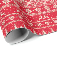 Pink Candy Cane Christmas Wrapping Paper