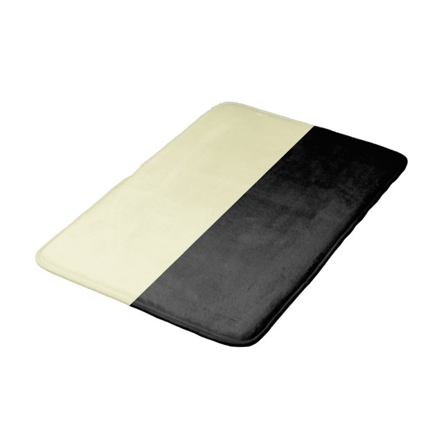 Cream and Black Bath Mat (Angled)