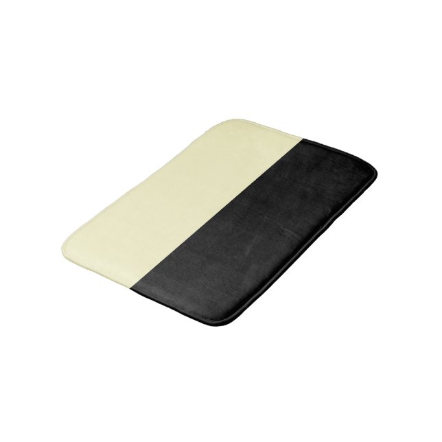 Cream and Black Bath Mat (Angled)