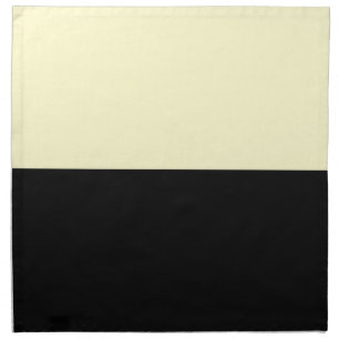 Cream and Black Cloth Napkin