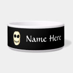 Cream and Black Skull. Bowl<br><div class="desc">Skull Illustration. A primitive style skull illustration in black and cream.</div>