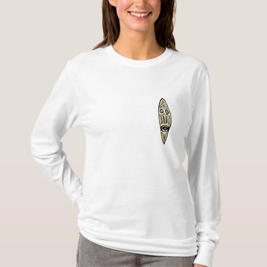 Cream and Black Skull Mask illustration. T-Shirt