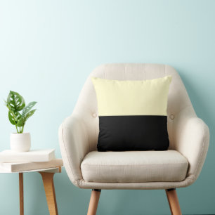 Cream and Black Throw Pillow