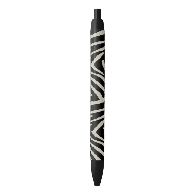 Cream And Black Zebra Stripes, Pen (Front Vertical)